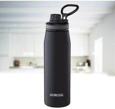 BOROSIL Hydra Gosports Stainless Steel Vaccum Insulated Bottle (Pack of 1, Black) 600 ml Flask(Pack of 1, Black, Steel)