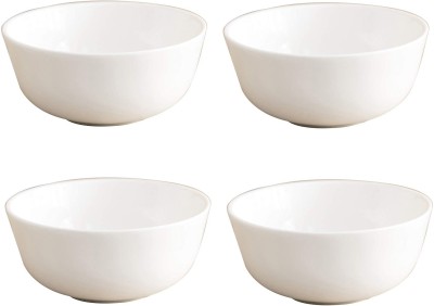 Green Plant indoor Ceramic Serving Bowl(Pack of 4, White)