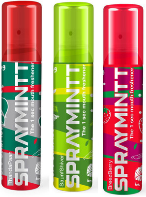 Midas Care Spraymintt Combo- Breezeberry, Saunfshiver, Thandapan(45 g) Midas Care Spraymintt Combo- Breezeberry, Saunfshiver, Thandapan(45 g)