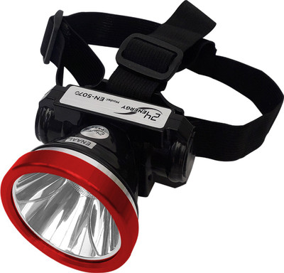 24 ENERGY 25 Watt Adjustable Head Lamp Rechargeable 6 hrs Torch Emergency Light(Black Red)