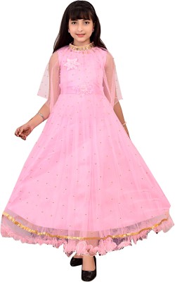 Dollfashion Flared/A-line Gown(Pink)