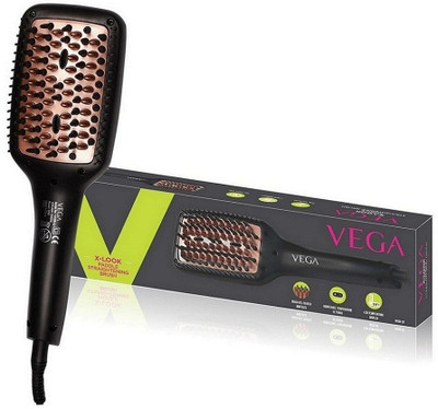 VEGA VHSB-02 X-Look Paddle Hair (Brush) Straingtening Set of 1 Hair Straightener Brush(Black)