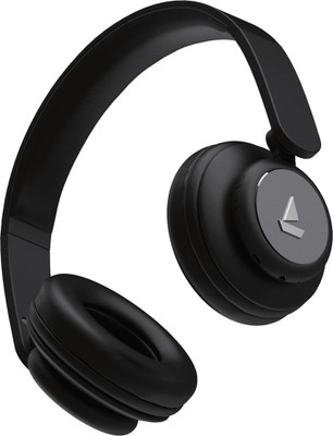 boAt Rockerz 450 with Upto 15 Hours Playback Bluetooth Headset(Luscious Black, On the Ear)