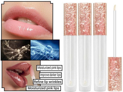 ADJD Transparent Color long lasting Shine Lip Gloss pack of 3(18 ml, Transparent)