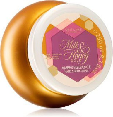 Oriflame SWEDEN MILK & HONEY AMBER ELEGANCE HAND & BODY CREAM BY SATNAM DISTRIBUTONS(250 g)