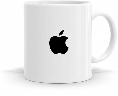 R CREATION Apple Printed Ceramic Coffee Mug(325 ml)