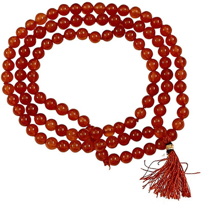 SHIVAKARI Red agate/hakik mala 108 beads original Agate Stone Chain