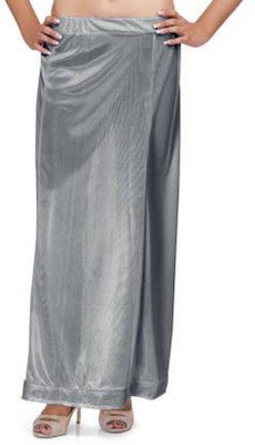 KAVYA DESIGNERS Grey pure satin petticoat Pure Silk, Pure Satin Petticoat(Free)