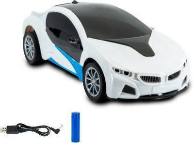 Just97 Wireless Remote Control High Speed 3D Famous Car with Light_Car 24(White)