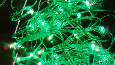 Met style 65 LEDs 9.91 m Green Flickering Bulb Rice Lights(Pack of 1)