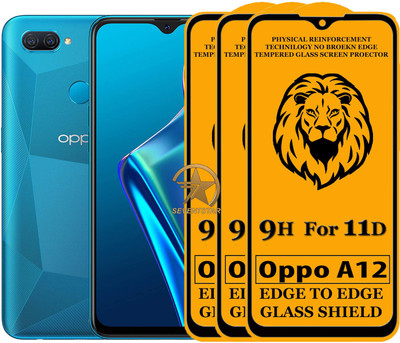 HQ Protection Edge To Edge Tempered Glass for Oppo A12(Pack of 3)