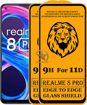 SEVEN7STAR Edge To Edge Tempered Glass for Realme 8 Pro(Pack of 2)