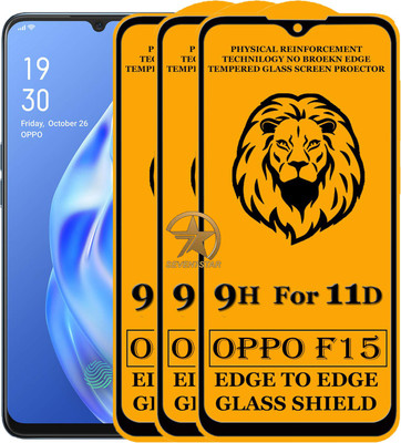 HQ Protection Edge To Edge Tempered Glass for Oppo F15(Pack of 3)