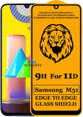 SUNSHINE Edge To Edge Tempered Glass for Samsung Galaxy M31(Pack of 1)