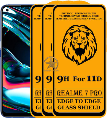 SEVEN7STAR Edge To Edge Tempered Glass for Realme 7 Pro(Pack of 3)