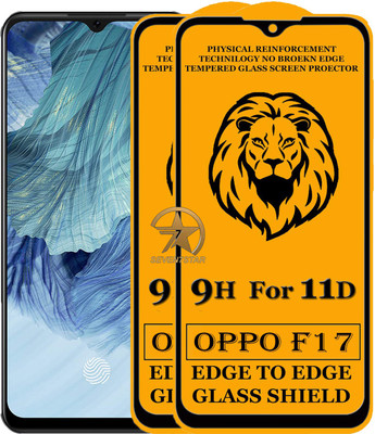 HQ Protection Edge To Edge Tempered Glass for Oppo F17(Pack of 2)