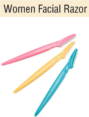 MYEONG Best Eyebrow Razor Facial Razor for Eyebrow Shaper Trimmer for face Eyebrow Shaver for Women and Men, Men & Women(Pack of 3)