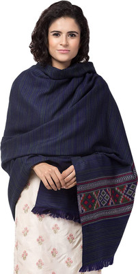 Braid N Cord Polyester Wool Blend Applique Women, Men Shawl(Multicolor)