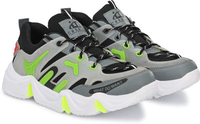 LD Creative Running shoes for boys | sports shoes for men | Latest Stylish Sports shoe for men | Lace up lightweight shoes for running, walking, gym, trekking, hiking & party Training & Gym Shoes For Men(Green, Black, Grey)