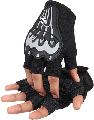 Auto Hub Bike Riding Half Gloves Riding Gloves(Black Grey)