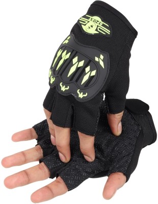 Auto Hub Bike Riding Half Gloves Riding Gloves(Black Yellow)