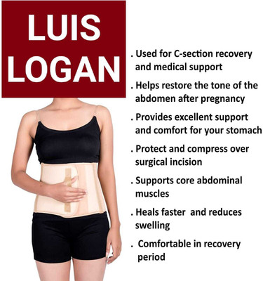 LUIS LOGAN Abdominal belt after delivery tummy reduction binder belly men women (BEIGE,M) Abdominal Belt(Beige)