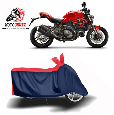 MOTOGENIX Two Wheeler Cover for Ducati(Monster 821, Red, Blue)