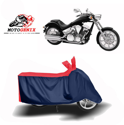 MOTOGENIX Two Wheeler Cover for Honda(VT 1300CX, Red, Blue)