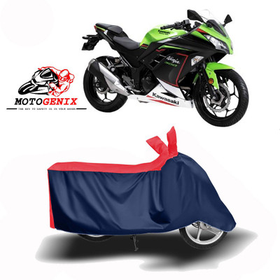 MOTOGENIX Two Wheeler Cover for Kawasaki(Ninja 300, Red, Blue)