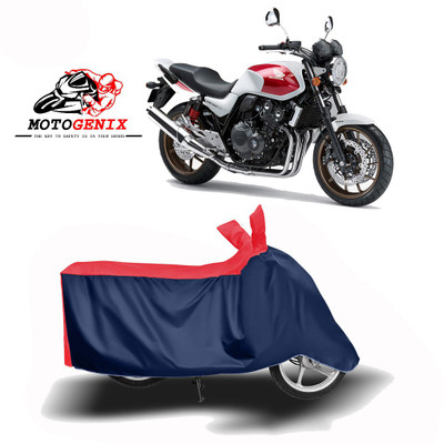 MOTOGENIX Two Wheeler Cover for Honda(CB 400, Red, Blue)