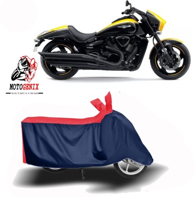 MOTOGENIX Two Wheeler Cover for Suzuki(Intruder M1800R, Red, Blue)