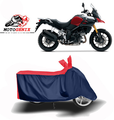 MOTOGENIX Two Wheeler Cover for Suzuki(V Strom 1000, Red, Blue)