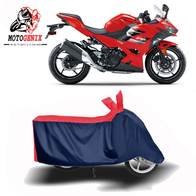 MOTOGENIX Two Wheeler Cover for Kawasaki(Ninja, Red, Blue)