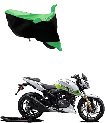 Genipap Two Wheeler Cover for TVS(Apache RTR 200 Fi E100, Green, Black)