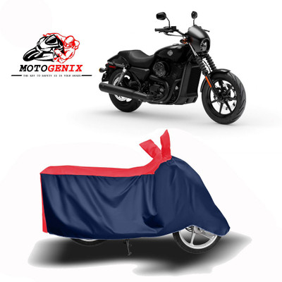 MOTOGENIX Two Wheeler Cover for Harley Davidson(Street 750, Red, Blue)