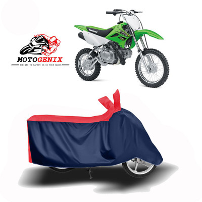 MOTOGENIX Two Wheeler Cover for Kawasaki(KLX 110, Red, Blue)