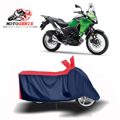 MOTOGENIX Two Wheeler Cover for Kawasaki(Versys-X 300, Red, Blue)