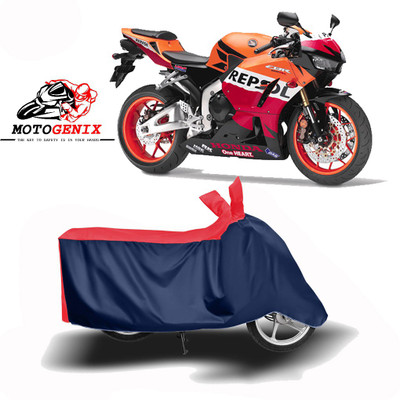 MOTOGENIX Two Wheeler Cover for Honda(CBR 600 RR, Red, Blue)