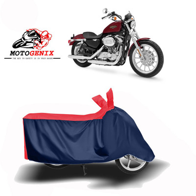 MOTOGENIX Two Wheeler Cover for Harley Davidson(XL 883, Red, Blue)