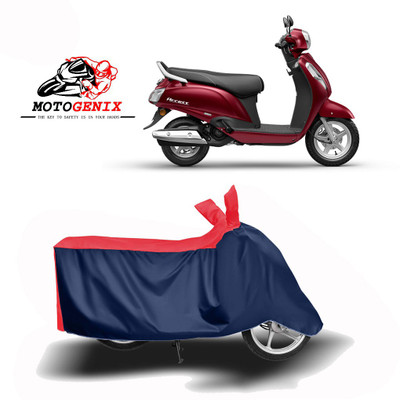 MOTOGENIX Two Wheeler Cover for Suzuki(Access, Red, Blue)