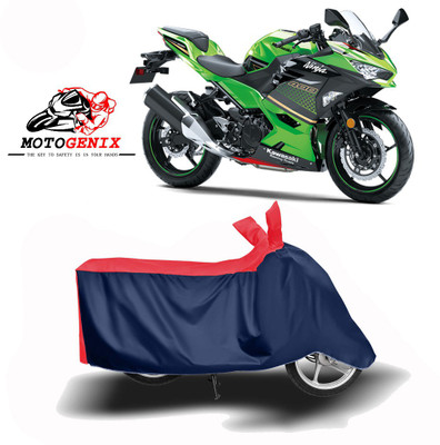 MOTOGENIX Two Wheeler Cover for Kawasaki(Ninja 400, Red, Blue)