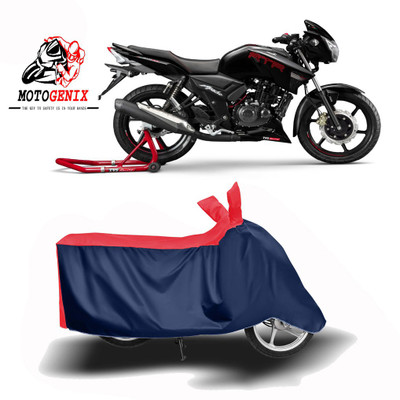 Amozkart Two Wheeler Cover for TVS(Apache RTR 180, Red, Blue)