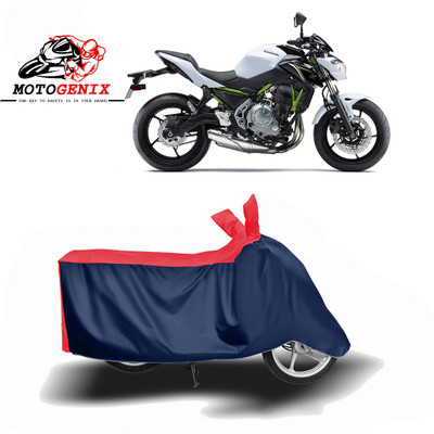 MOTOGENIX Two Wheeler Cover for Kawasaki(Z650, Red, Blue)