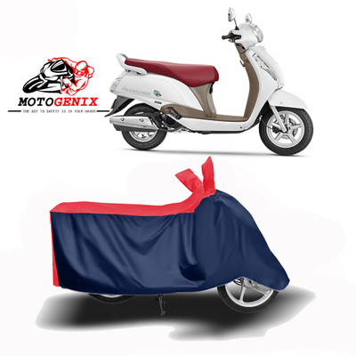 MOTOGENIX Two Wheeler Cover for Suzuki(Access SE, Red, Blue)