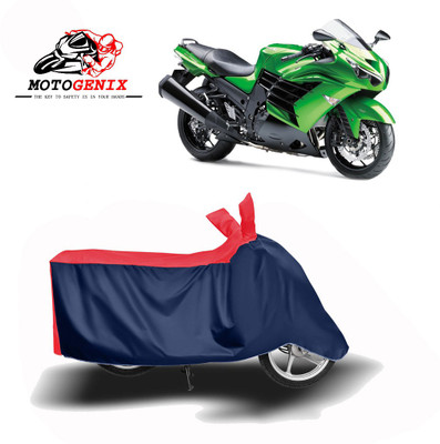 Amozkart Two Wheeler Cover for Kawasaki(Ninja ZX-14R, Red, Blue)