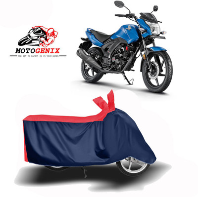 MOTOGENIX Two Wheeler Cover for Honda(CB Unicorn 160, Red, Blue)
