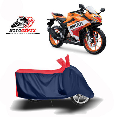 MOTOGENIX Two Wheeler Cover for Honda(CBR 150R, Red, Blue)