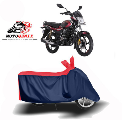 MOTOGENIX Two Wheeler Cover for Bajaj(Platina 110 H-Gear, Red, Blue)
