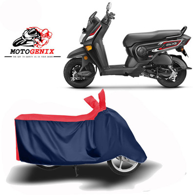 MOTOGENIX Two Wheeler Cover for Honda(Cliq, Red, Blue)