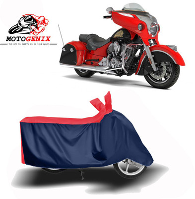 MOTOGENIX Two Wheeler Cover for Indian(Chieftain, Red, Blue)
